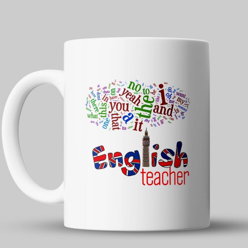 English Teacher (İngilizce Öğretmeni) Baskılı Kupa Bardak - kpog39