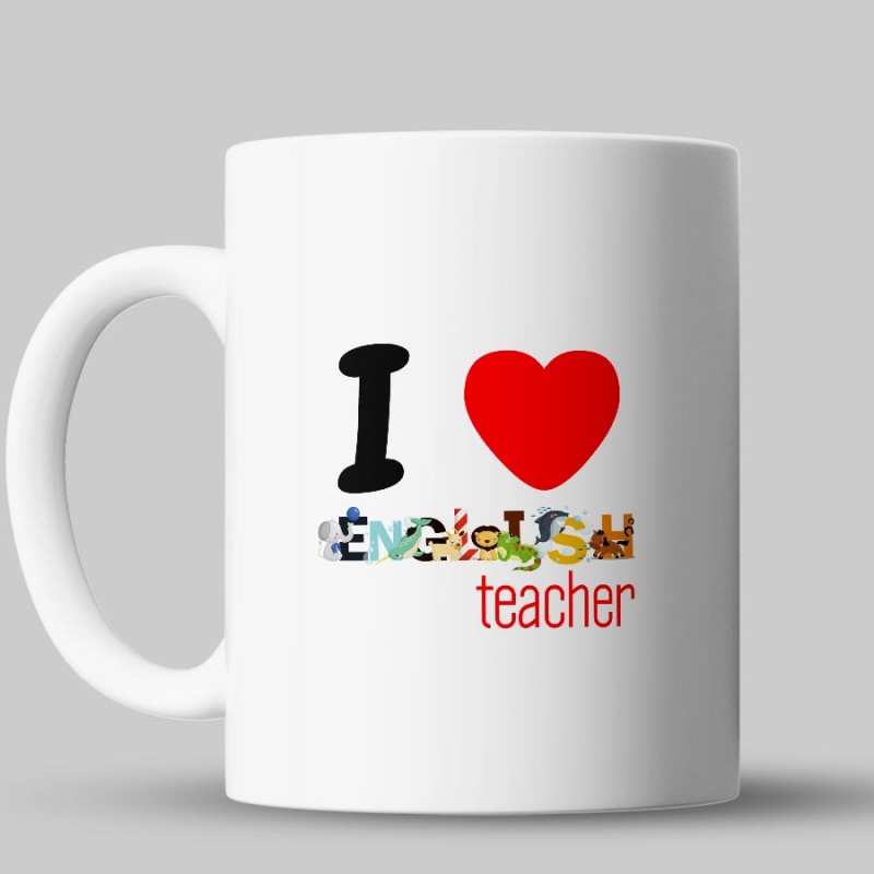 I Love English Teacher Baskılı Kupa Bardak - kpog41